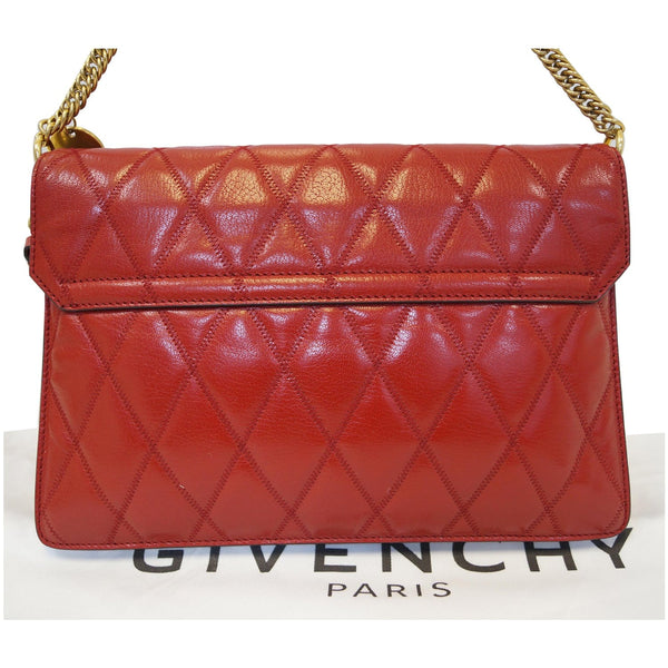 GIVENCHY GV3 Medium Goatskin Quilted Shoulder Bag Red