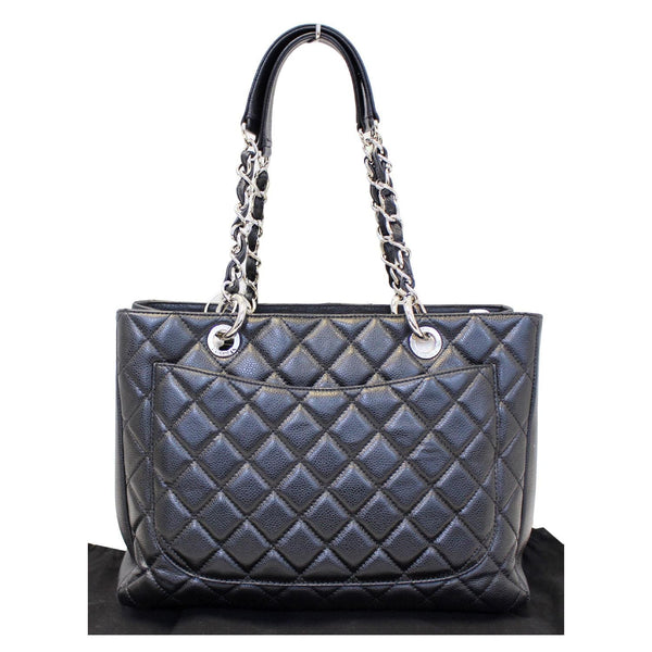 CHANEL Black Caviar Leather Grand Shopping Tote Bag-US