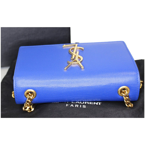 YVES SAINT LAURENT Kate Small Grain De Poudre Crossbody Bag Blue