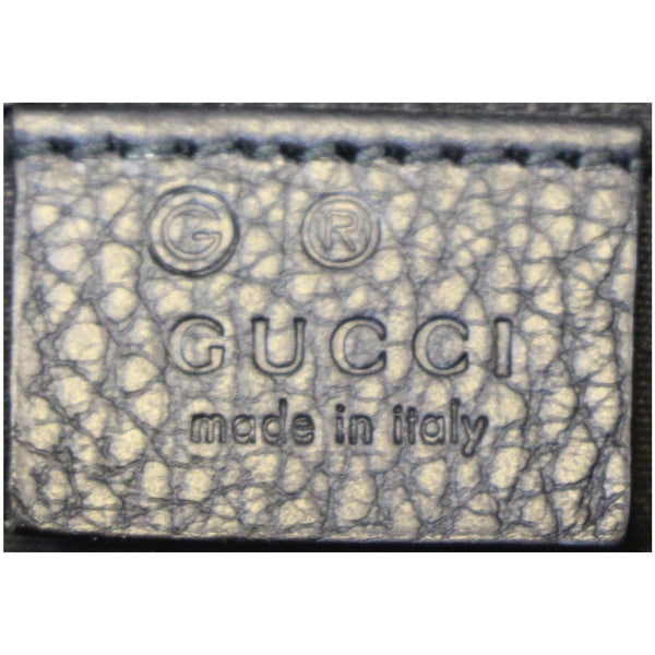 GUCCI Canvas Leather Trim Hobo Bag Black 257296