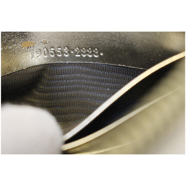 Gucci Clutch Bag GG Canvas Wristlet Pochette White - interior