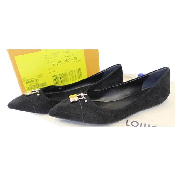 Louis Vuitton Ballerina Flats Black Pinky Swear Suede - leather