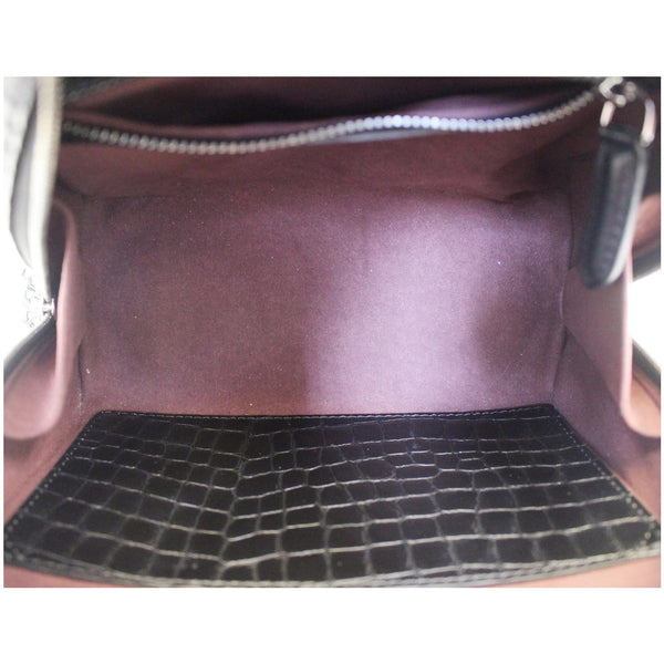 STELLA MCCARTNEY Falabella Box Crocodile Top Handle Bag Black