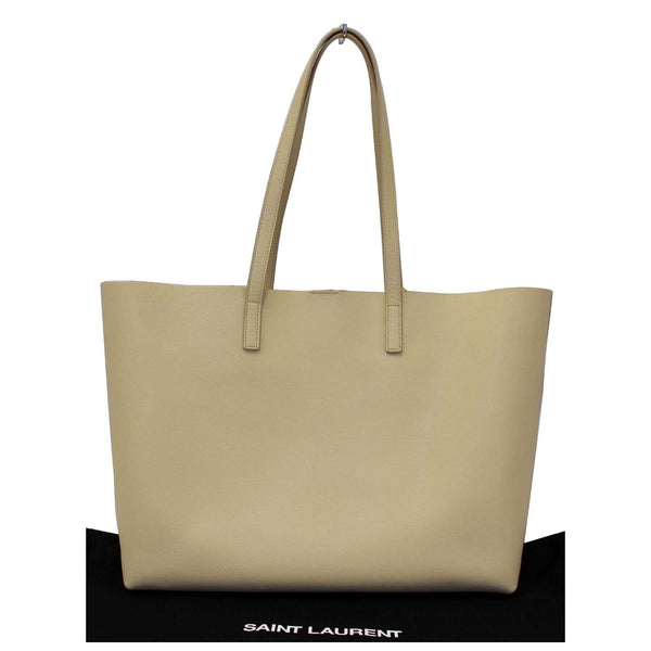 YVES Saint Laurent Black Leather East/West Shopping Tote Bag