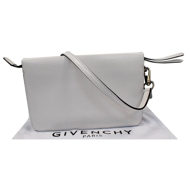 GIVENCHY Cross3 Two Tone Textured Leather Crossbody Bag White - Last Call