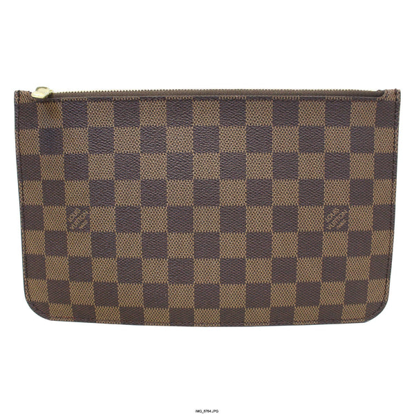 LOUIS VUITTON Pochette Wristlet Pouch Damier Ebene Neverfull MM-US