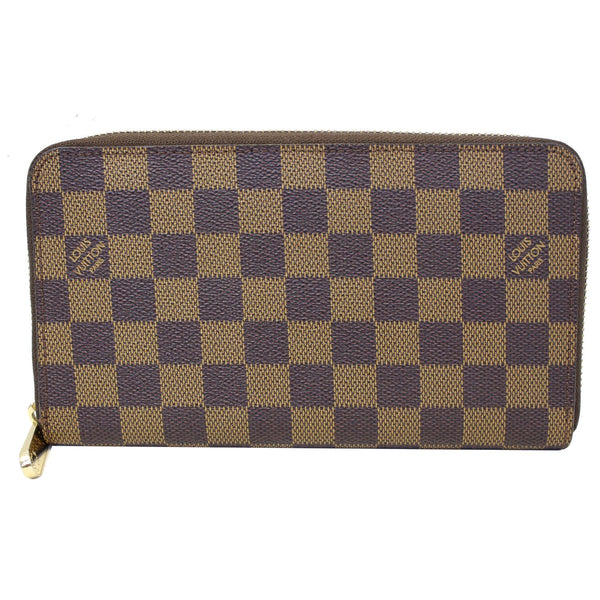 LOUIS VUITTON Zippy Organizer Damier Ebene Wallet Brown