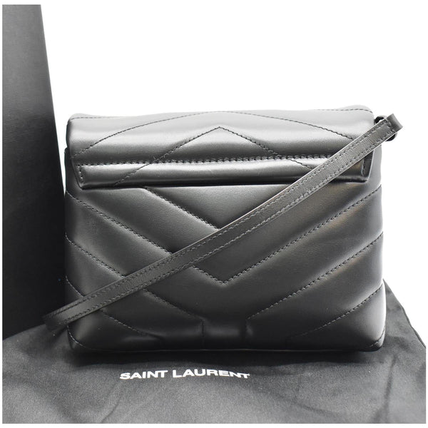 YVES SAINT LAURENT Loulou Toy Matelasse Leather Crossbody Bag Black
