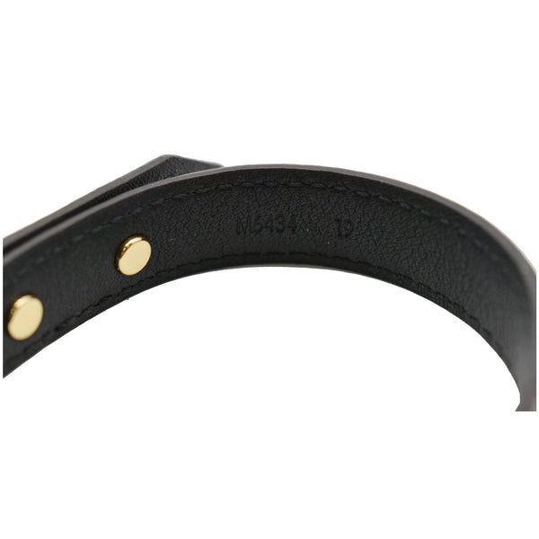 LOUIS VUITTON Lock Monogram Canvas Bracelet Brown Size 19