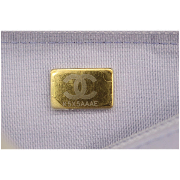 CHANEL 19 CC WOC Leather Wallet On Chain Crossbody Bag Light Lavender