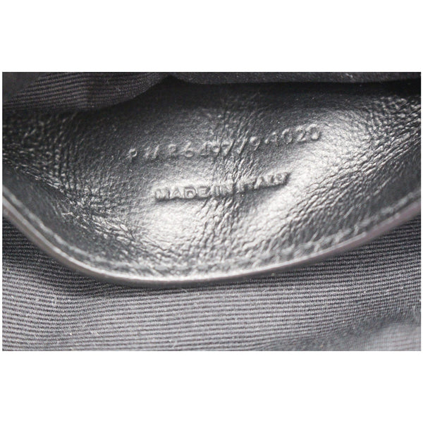 YVES SAINT LAURENT 80's Vanity Quilted Grain De Poudre Leather Shoulder Bag Black