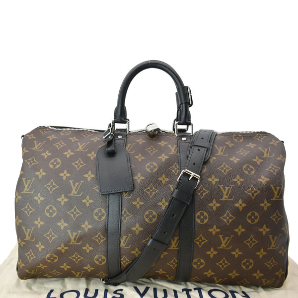 LOUIS VUITTON Keepall 45 Bandouliere Monogram Canvas Travel Bag Brown