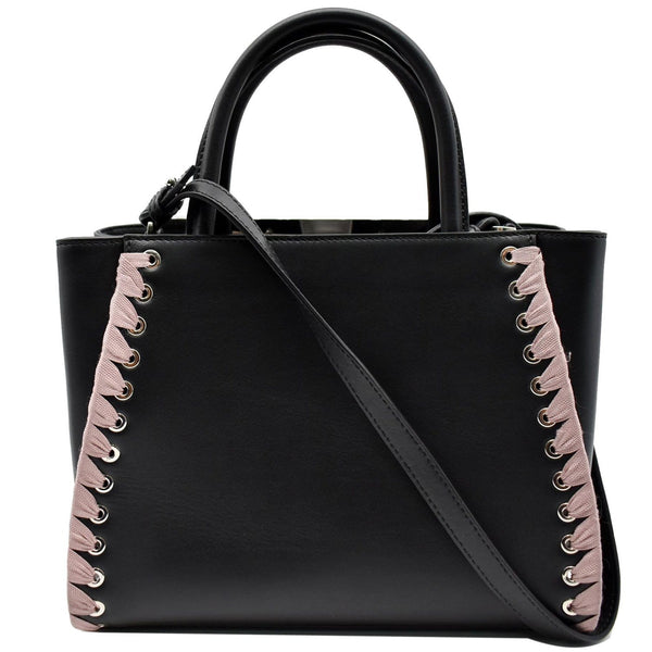 Fendi Petite 2Jours Whipstitch Leather Tote Shoulder Bag