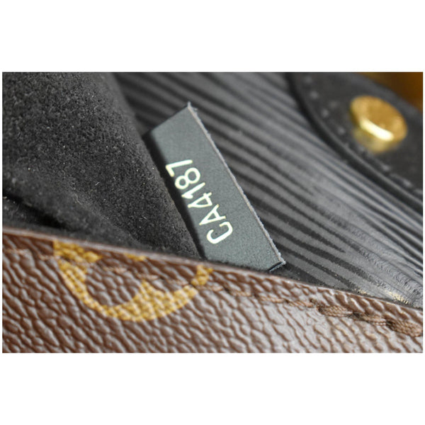 LOUIS VUITTON Saint Michel Monogram Epi Leather Shoulder Bag Black