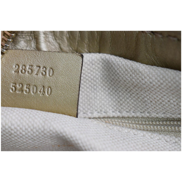 GUCCI Sukey GG Canvas Top Handle Satchel Bag Beige 285730