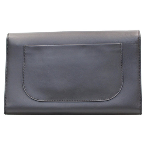CELINE Trotteur Large Flap Multifunction Smooth Leather Wallet Black