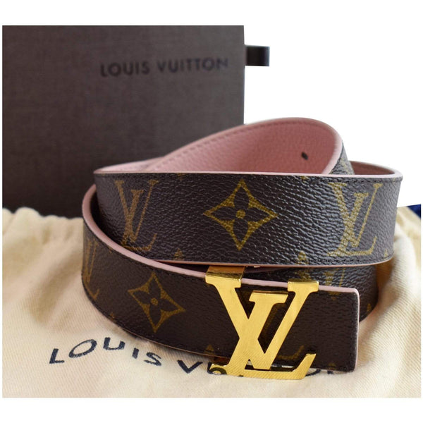 LOUIS VUITTON LV Initiales Monogram Canvas Belt Brown