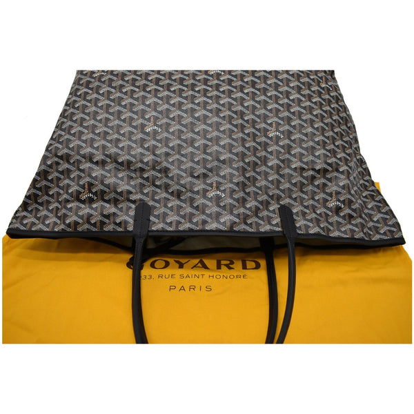 GOYARD Goyardine Saint Louis GM Tote Shoulder Bag Black