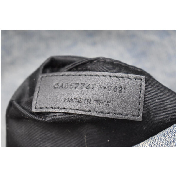 YVES SAINT LAURENT Vintage Puffer Medium Denim Canvas Shoulder Bag Blue