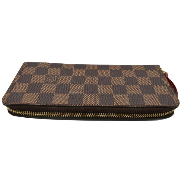 Louis Vuitton Clemence Damier Ebene Zippy Wallet Brown