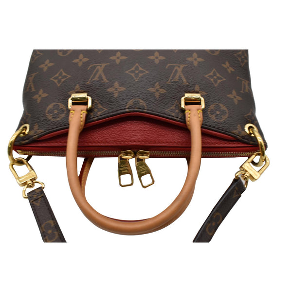 LOUIS VUITTON Pallas BB Monogram Canvas Satchel Crossbody Bag Brown