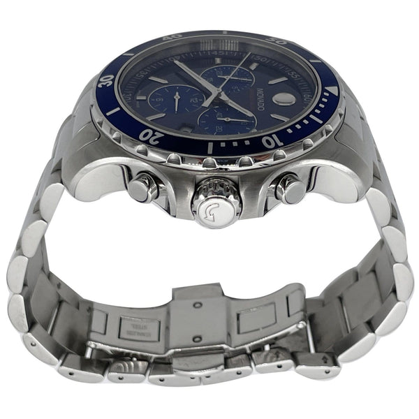 MOVADO Series 800 Chronograph Swiss Quartz SS Watch Blue Dial 42MM