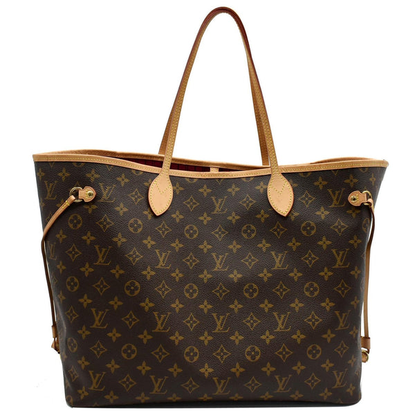 LOUIS VUITTON Neverfull GM Monogram Canvas Tote Shoulder Bag Fuchsia