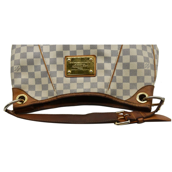 LOUIS VUITTON  Galliera PM Damier Azur Shoulder Tote Bag White