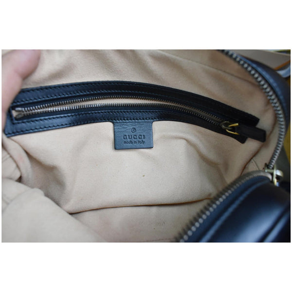 GUCCI GG Marmont Matelasse Leather Belt Bag Black 523380