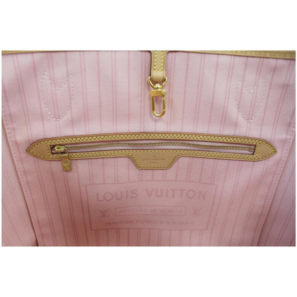 LOUIS VUITTON Neverfull MM Damier Azur Tote Shoulder Bag White