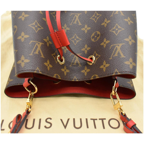 LOUIS VUITTON Neonoe Monogram Canvas Shoulder Bag Coquelicot