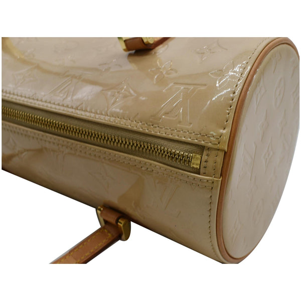 LOUIS VUITTON Bedford Papillon Vernis Leather Satchel Bag Beige