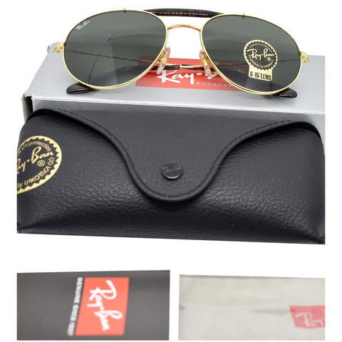 Ray-Ban RB3540 001 Gold Sunglasses Green Classic G-15 Lens