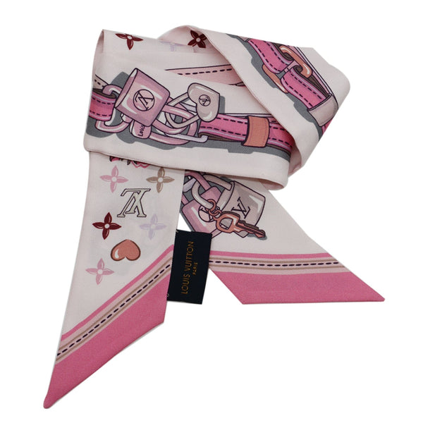 LOUIS VUITTON Confidential Silk Monogram Bandeau Light Pink