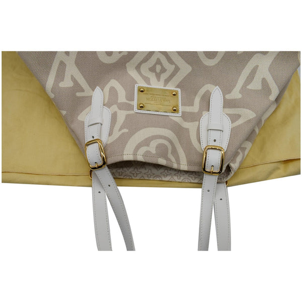 LOUIS VUITTON Tahitienne Cabas GM Monogram Print Canvas Tote Bag Beige