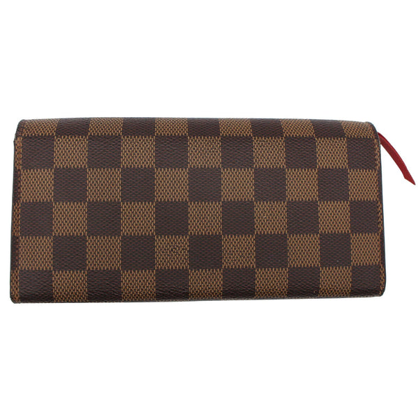Louis Vuitton Emilie Damier Ebene Wallet Brown backside