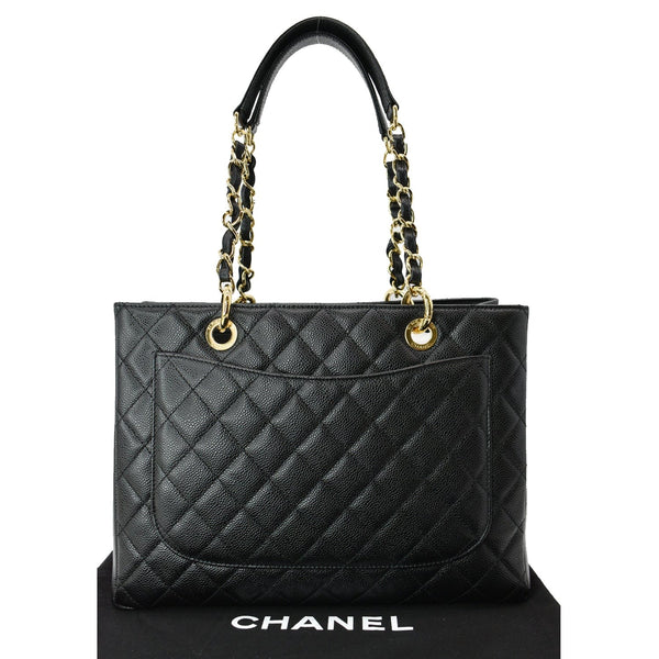 CHANEL Grand Shopping GST Caviar Leather Tote Bag Black