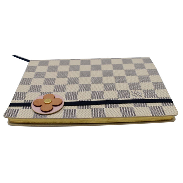 LOUIS VUITTON Damier Azur Flower Gustave Notebook White
