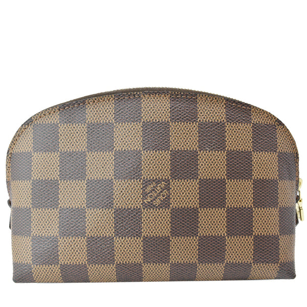 LOUIS VUITTON Damier Ebene Cosmetic Pouch Brown