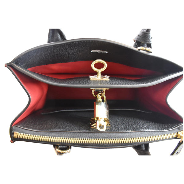 LOUIS VUITTON City Steamer PM Leather Shoulder Bag Red Black