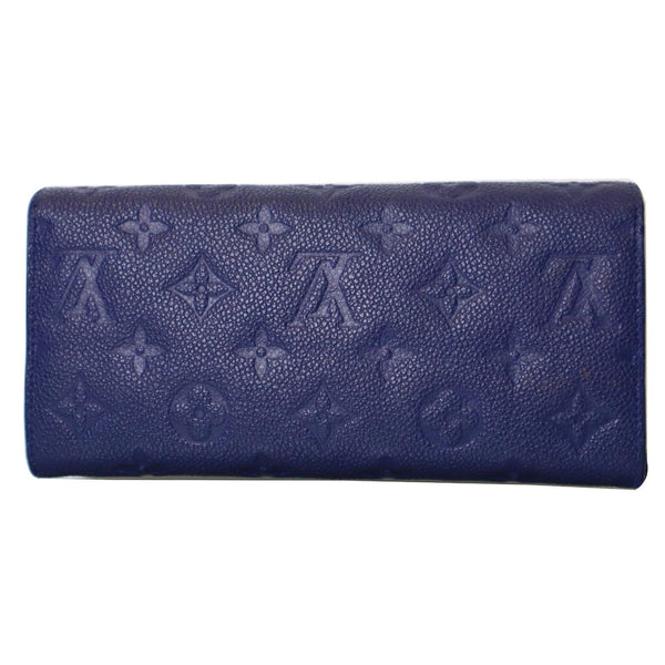LOUIS VUITTON Curieuse Monogram Empreinte Leather Wallet Blue