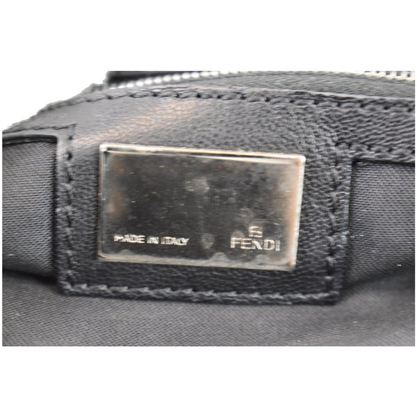 FENDI Devil Trapezio Top Handle Calfskin Tote Shoulder Bag Black