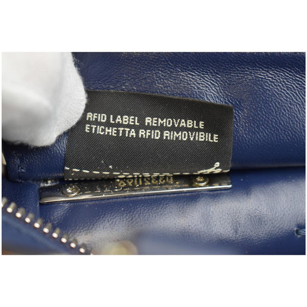 FENDI Petite 3Jours Studded Leather Tote Bag Dark Blue