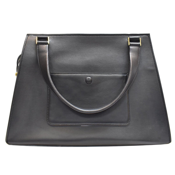 CELINE Medium Edge Python Leather Top Handle Shoulder Bag Beige