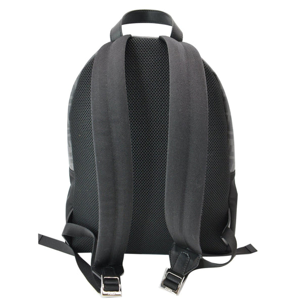 FENDI Diagonal Liberty Nylon Leather Backpack Black