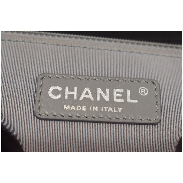 CHANEL Double Stitch Boy Flap Medium Calfskin Shoulder Bag Black