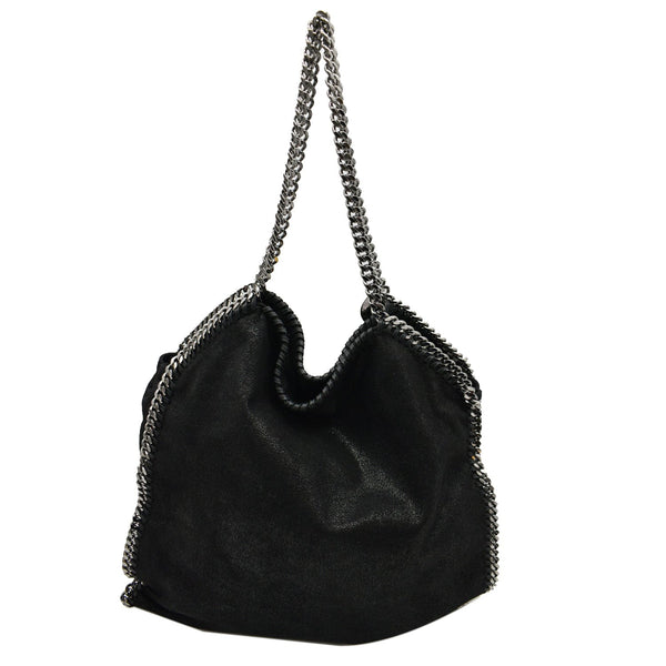 STELLA MCCARTNEY Falabella Large Faux Leather Chain Shoulder Bag Black