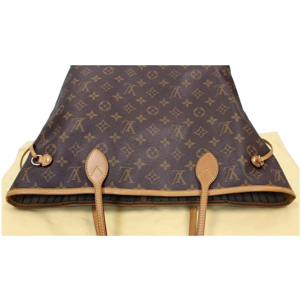 Top view Lv Neverfull MM Monogram Canvas Tote Bag