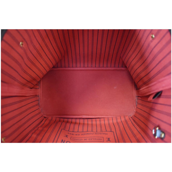 LOUIS VUITTON Neverfull MM Damier Ebene Shoulder Bag Brown