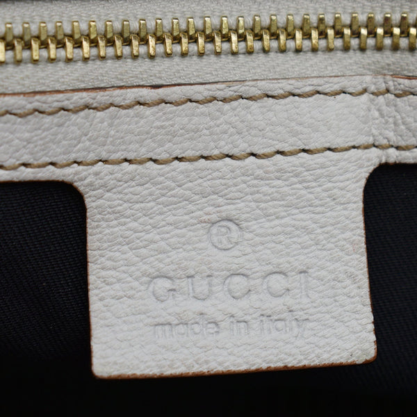 GUCCI Capri Large Leather Bowler Bag White 153013